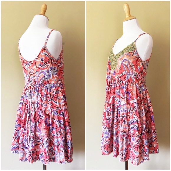 Free People Dresses & Skirts - Free People | Beaded neck tiered floral sundress
